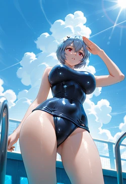 [マイネームルナ] Pregnant Belly Voyeur Series Ayanami Rei [Sample] [AI Generated] 作品封面