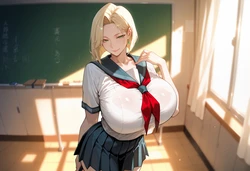 [BigMelons] オリヴィア・陽向 (セーラー服) [AI Generated] 作品封面
