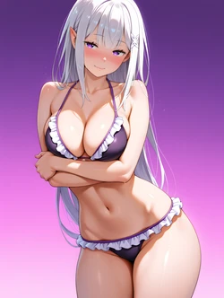 [Void_Men] 🧝Emilia🧝 StripGame Reward+Exclusive imgs (Patreon) [AI Generated] 作品封面