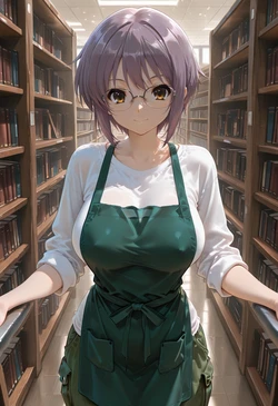 [マイネームルナ] Pregnant Belly Library Series Nagato Yuki [Sample] [AI Generated] 作品封面