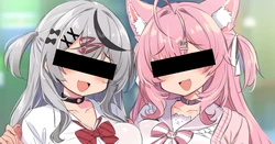 [sakanaya] 援交詐欺をたくらんだ生意気J◯達が処女ま◯こにお仕置きされちゃうノベルCG (ホロライブ) 作品封面