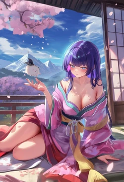 [HenryBoya] Blossoms Falling, Where the Top's Brawling - Cherry-Blossomed Gaze [AI Generated] 作品封面