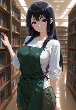 [マイネームルナ] Pregnant Belly Library Series Kousaka Reina [Sample] [AI Generated] 作品封面