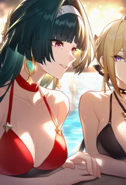 [Isterya] Astra Yao and Evelyn Threesome [AI Generated] 作品封面