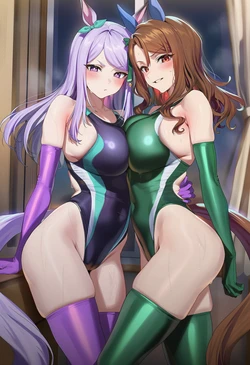 ChocoPizza - Mejiro Mcqueen + King Halo (254) [AI Generated] 作品封面