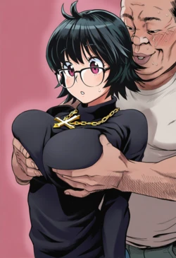 [Pixiv] あいうえおっぱい/Aiue oppai (120839140) - Shizuku Having her Breasts Fondled [AI Generated] 作品封面