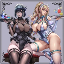 [Sadakage] High-Leg Maid Girls Mizer & Arisa 作品封面
