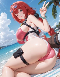 Ukinami Yuzuha, 浮波柚叶, pixiv [AI Generated]. 作品封面