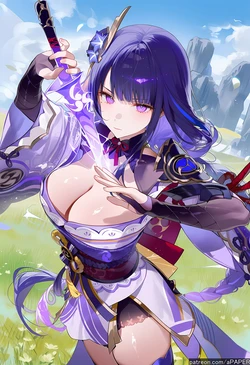apaper) 260311 [genshin] raiden shogun hilichurl BBC [AI Generated] 作品封面