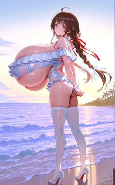 乐正绫--泳装 [AI Generated] 作品封面
