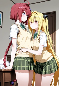 [PKAI] Mea Kurosaki and Konjiki No Yami (Patreon) [AI Generated] 作品封面