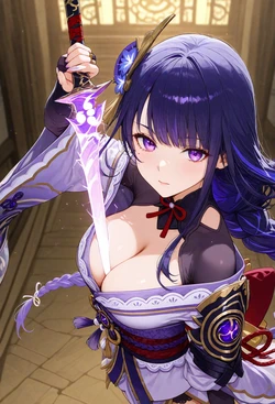 [貓貓] Raiden Shogun: Love and Thunder [AI Generated] 作品封面