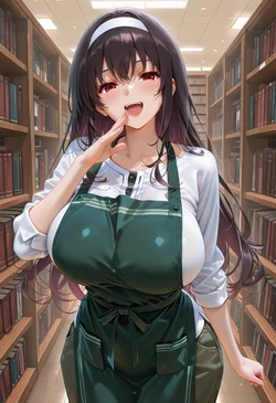 [マイネームルナ] Pregnant Belly Library Series Kasumigaoka Utaha [Sample] [AI Generated] 作品封面