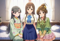 [龍山 T-YAMA] Kobayakawa Sae Mizumoto Yukari Takamori Aiko (Chikashitsu) (THE IDOLM@STER CINDERELLA GIRLS) [AI Generated] 作品封面