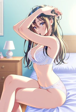 [Teacher] Morikura tying her hair back [AI Generated] 作品封面