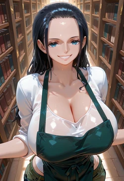 [マイネームルナ] Pregnant Belly Library Series Nico Robin [Sample] [AI Generated] 作品封面