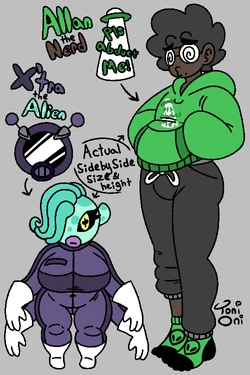 [ToniOniBony] Allan and X'tra 🤓👽  (OC By Tonionibony) 作品封面