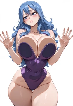 [ANIREALAI] Juvia Lockser - Ocean Blue Allure (AI Generated) 作品封面