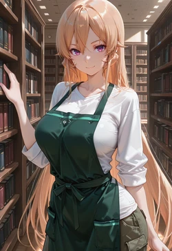 [マイネームルナ] Pregnant Belly Library Series Nakiri Erina [Sample] [AI Generated] 作品封面
