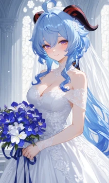 [Reiji] Ganyu (Genshin Impact) – Wedding [AI Generated] 作品封面