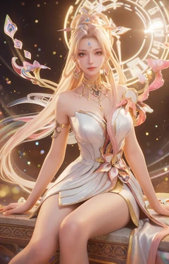 [AI Generated] 王者荣耀 - 虞姬 - 愿照·岁时盈【墨迹】 作品封面