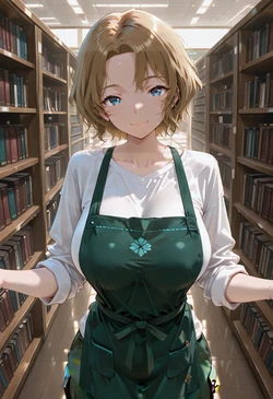 [マイネームルナ] Pregnant Belly Library Serieeons Oooka Momiji [Sample] [AI Generated] 作品封面