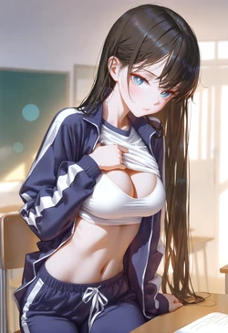 [幻想支線︱愛と夢物語] 高校教室彼女妊娠透け [AI Generated] 作品封面