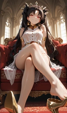 Ishtar golden shoes & white dress set (ai generated) (Complete) 作品封面