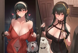 [Ash30102223] Yor with dog friends/family member [AI Generated] 作品封面
