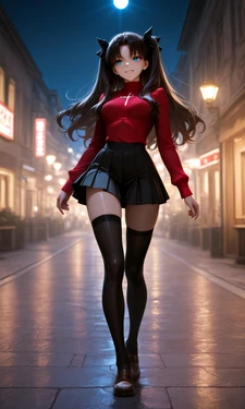 Tohsaka Rin nude on street (Sample) (ai generated) 作品封面