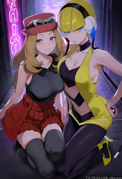 [Patreon] (cMonster) Serena & Elesa x BWC (AI Generated) 作品封面