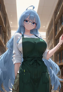 [マイネームルナ] Pregnant Belly Library Series Shiunji Seiha [Sample] [AI Generated] 作品封面