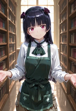 [マイネームルナ] Pregnant Belly Library Series Gokou Ruri [Sample] [AI Generated] 作品封面