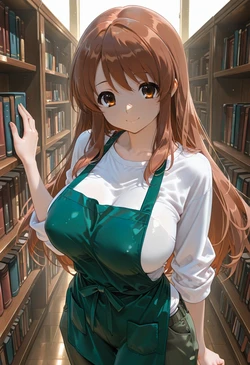 [マイネームルナ] Pregnant Belly Library Series Asahina Mikuru [Sample] [AI Generated] 作品封面