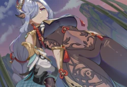 [Pixiv] 与党野党/YotouYatou (50519969) - Genshin Impact — Shenhe in Training vs. the Perverted ‘Breast-Fondling Sage [AI Generated] 作品封面