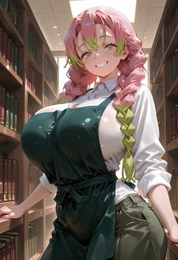[マイネームルナ] Pregnant Belly Library Series Kanroji Mitsuri [Sample] [AI Generated] 作品封面