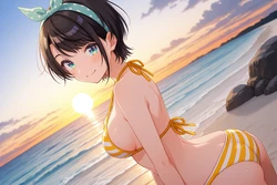 [AI Generated] 大空〇バルとビーチで 作品封面