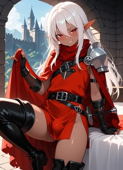 Trap Adventurist. Dark Elf Sworder.[AI Generated] 作品封面