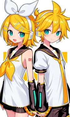 Daidoujipv Vocaloid - Rin & Len (XL Gallery! 60 pics) [AI Generated] 作品封面