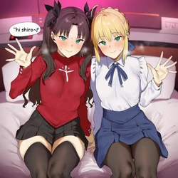 [nobody] Saber×Rin (Uncensored) [AI Generated] 作品封面