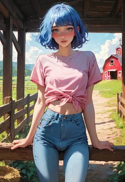 [RedCherry] Evening Tension on the Farm [AI Generated] 作品封面