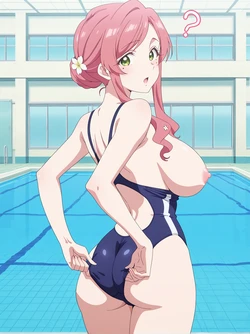 [mforcia] Hahari Hanazono (Swimsuit) 花園 羽々里 [AI Generated] 作品封面