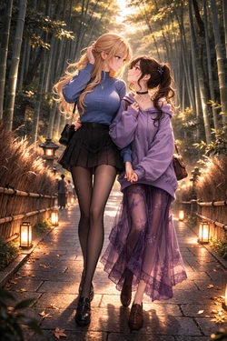Bella and Emma in Japan: Kyoto Dates [AI Generated] 作品封面