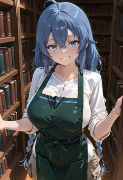 [マイネームルナ] Pregnant Belly Library Series Roxy Migurdia [Sample] [AI Generated] 作品封面