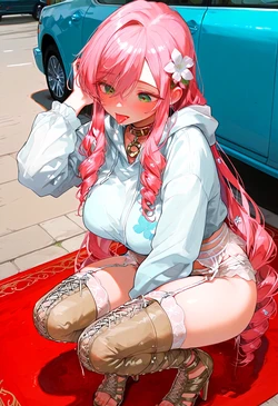 [henryBoya] Drill Hair & Garter's Red Carpet Slip - Hahari [AI Generated] 作品封面