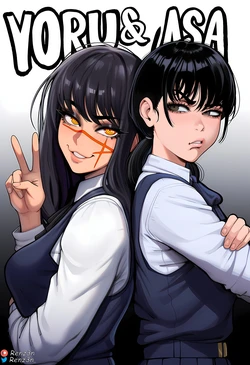 [Renz3n] Yoru & Asa, Blowing Denji's Mind [Ai Generated] 作品封面