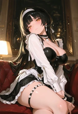 [MoekoAI] Astra Blackdress Pose [AI Generated] 作品封面