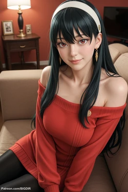 [BIGDIR][PATREON] Yor in private  [AI generated] 作品封面