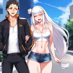 (Mogu-Tyan)  Emilia BBC [AI Generated]