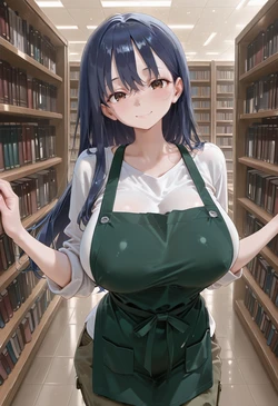 [マイネームルナ] Pregnant Belly Library Series Yamada Anna [Sample] [AI Generated] 作品封面